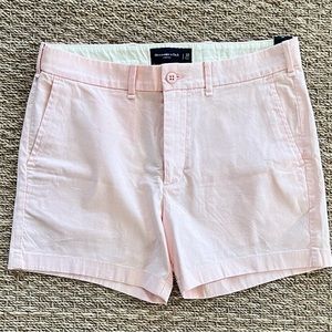 Abercrombie & Fitch Stretch Chino Shorts Size 32 Light Pink 5” Inseam